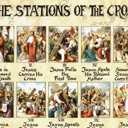 THE STATIONS of the CROSS 8x10 Catholic Picture Print From - Etsy
