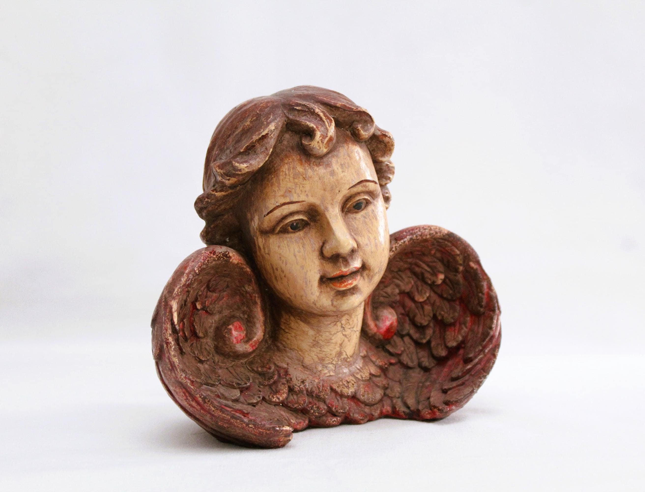 Winged Cherub琴弾天使1870sブロンズ彫刻FoundryMarks 7