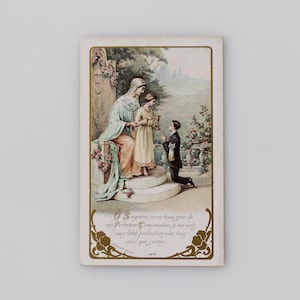Bouasse Jeune French Holy Card &#39;A Boy&#39;s First Holy Communion&#39; | In Excellent Condition