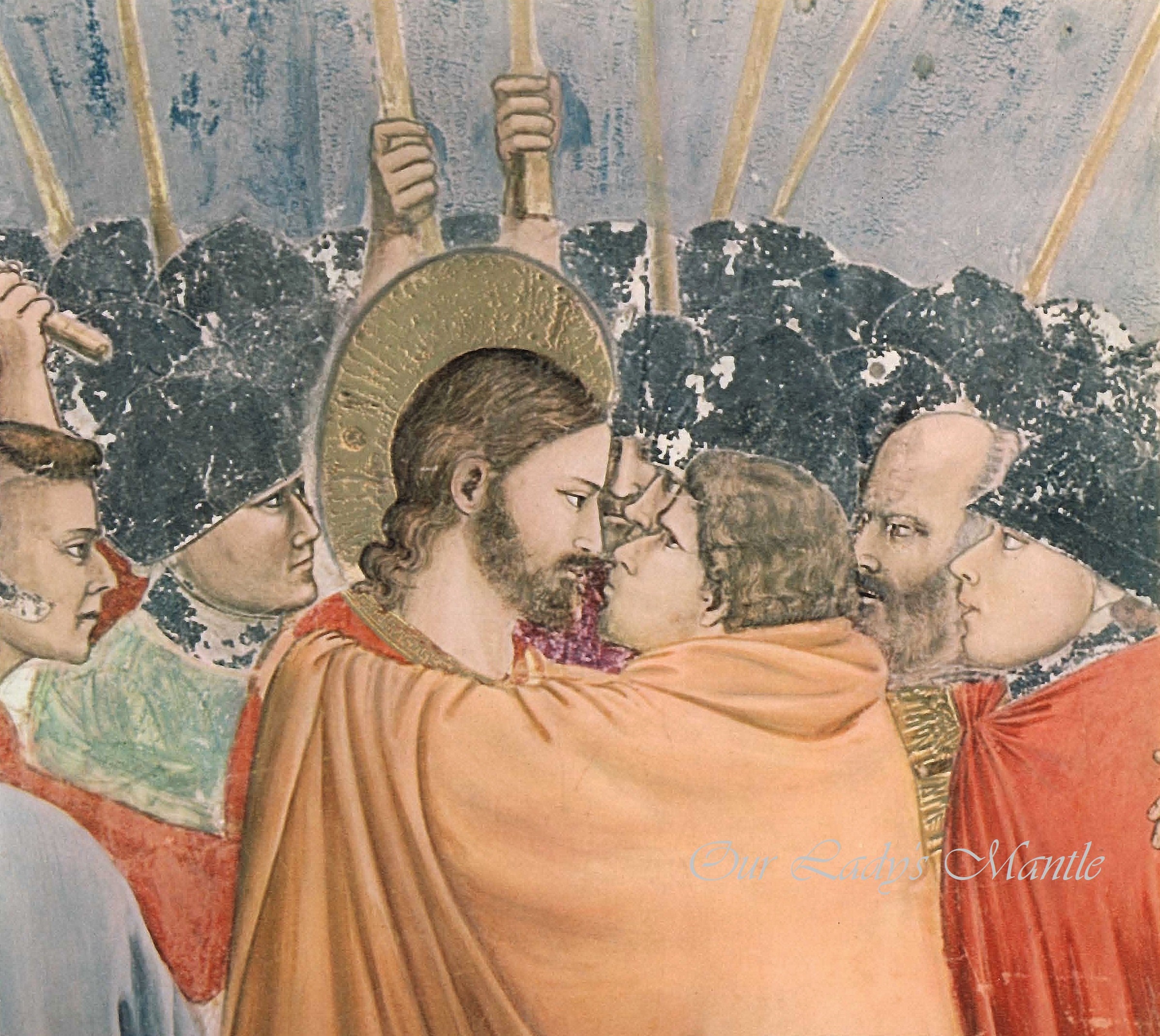 1957 Photogravure Print the Kiss of Judas Giotto photo