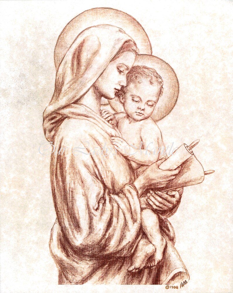 Изображение мадонны с младенцем