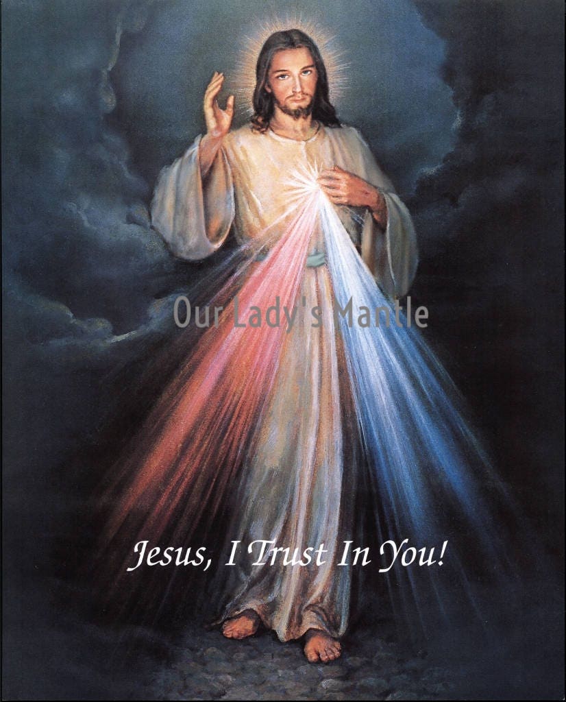 Buy JESUS the DIVINE MERCY 11x14 Catholic Print Picture Poster ...