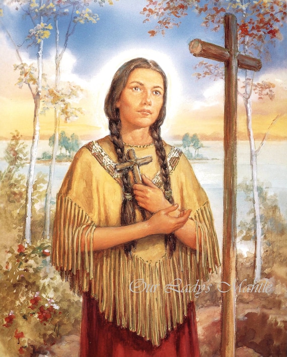 St. Kateri Tekakwitha 8x10 Catholic Picture Print Printed | Etsy