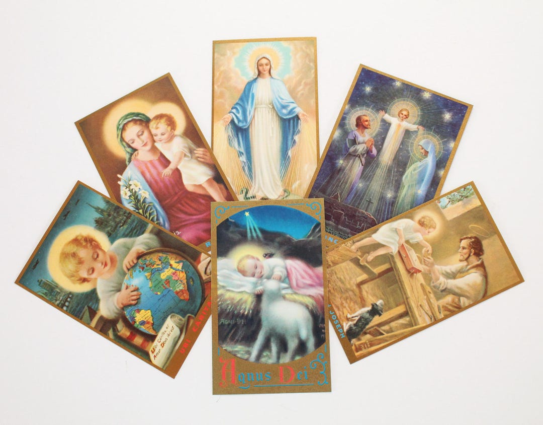Lot of 6 Mint Catholic Holy Cards by Mother Mary Nealis | Printed