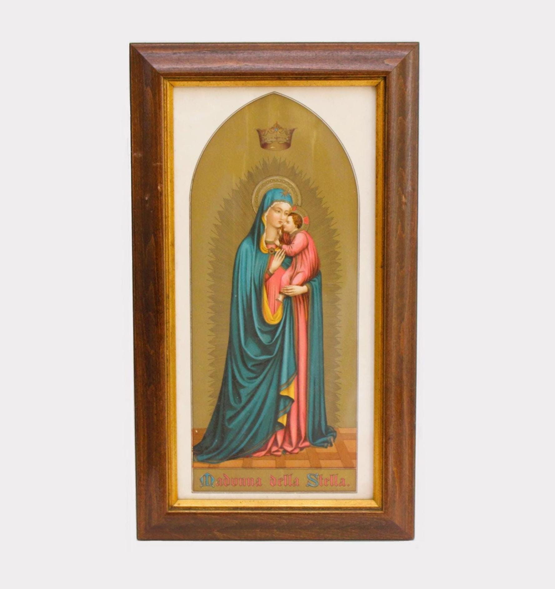 MADONNA　コロンビア製 WEA 宣伝用 非売品 タペストリー 16-1/2 Wood Framed Glass Covered Lithograph Print of Fra