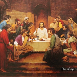 THE LAST SUPPER 16x12 Coena Domini The Lord&#39;s Supper Religious Print Picture Art - Printed in Italy