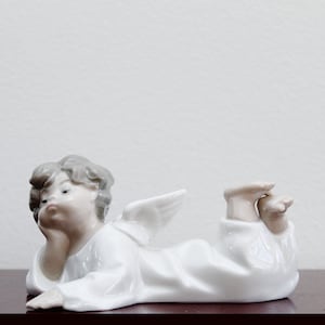 Lladro Angel Laying Down - Etsy