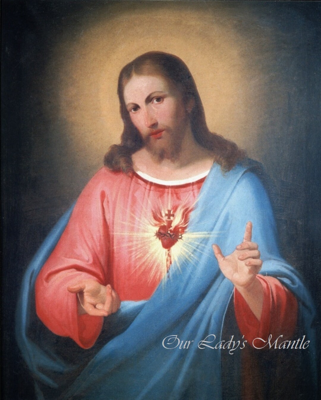 Sacred Heart of Jesus Ready to Frame 8x10 Catholic Print Picture From