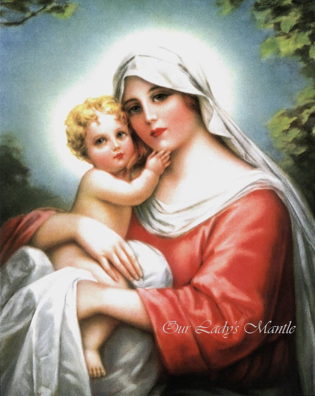 Madonna and Child - Virgin Mary & Jesus 8x10 Art Catholic Art Picture ...