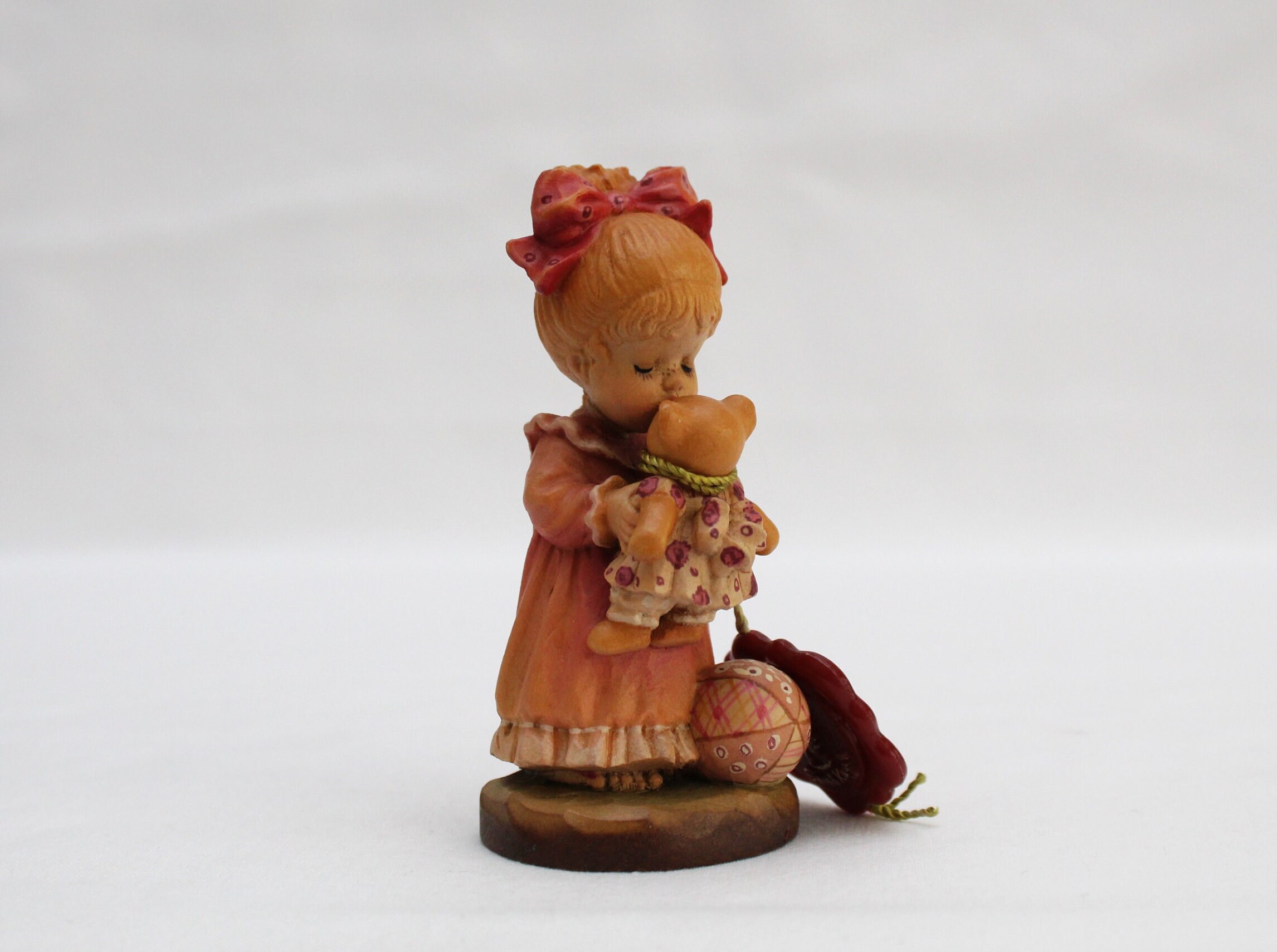 【 美品 】Sarah Kay作 木彫り ANRI人形 ＆ 3D立体的壁掛け Excellent 4