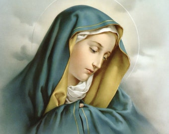 Our Lady of Sorrows Sancta Mater Dolorosa 8x10 Catholic Print Picture for Framing