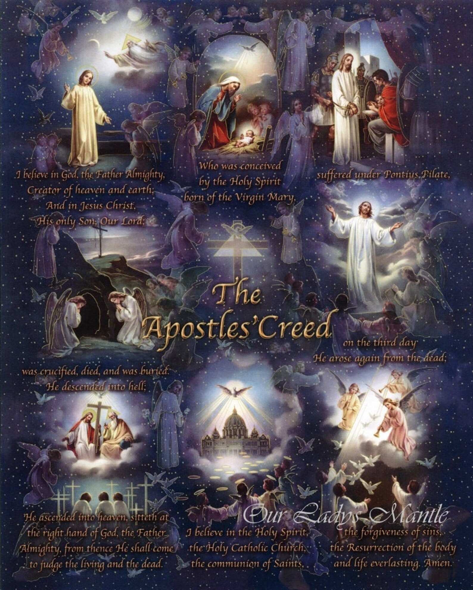 The Apostles Creed 8x10 Catholic Picture Print Art Etsy UK