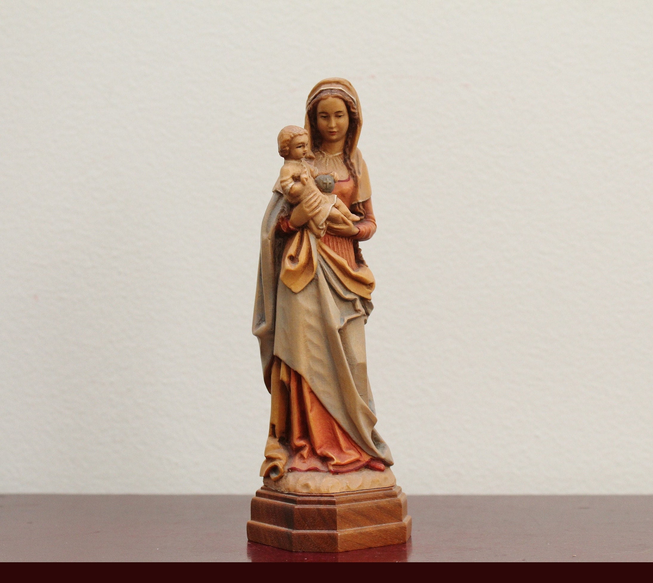 売約済」聖母マリア像 Wood Carving by ANRI Italy