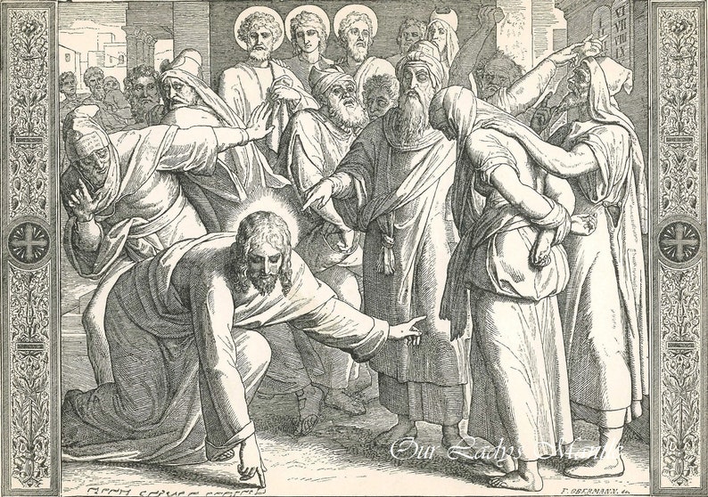 1889-lithographed-steel-engraving-jesus-pardons-the-adulterous-woman