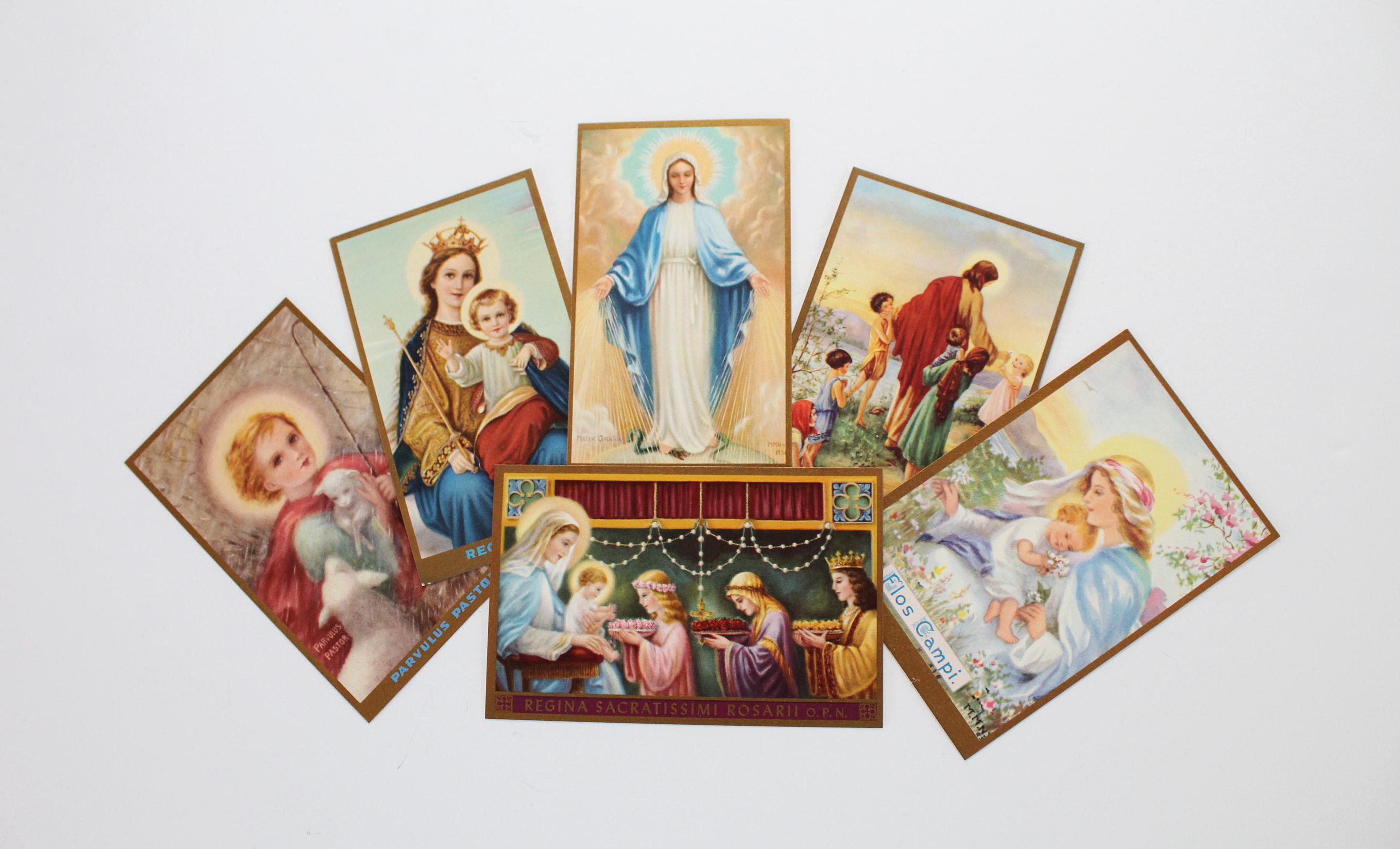 Lot of 6 Mint Catholic Holy Cards by Mother Mary Nealis | Printed
