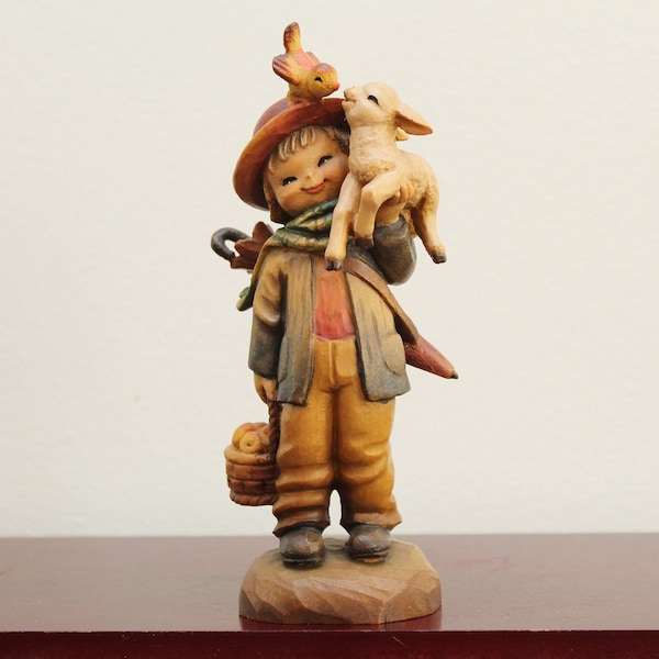 ANRI Juan Ferrandiz 6" (15cm) Vintage Nativity Figure Wood Carving 'Friendship' | Made in Italy