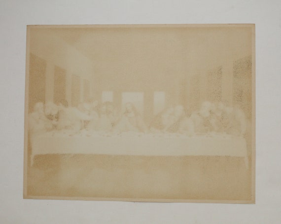 Henri Fantin-Latour、海外版超希少レゾネ、新品高級額装付 Antique the Last Supper Coena Domini the Lord's Supper Oleograph