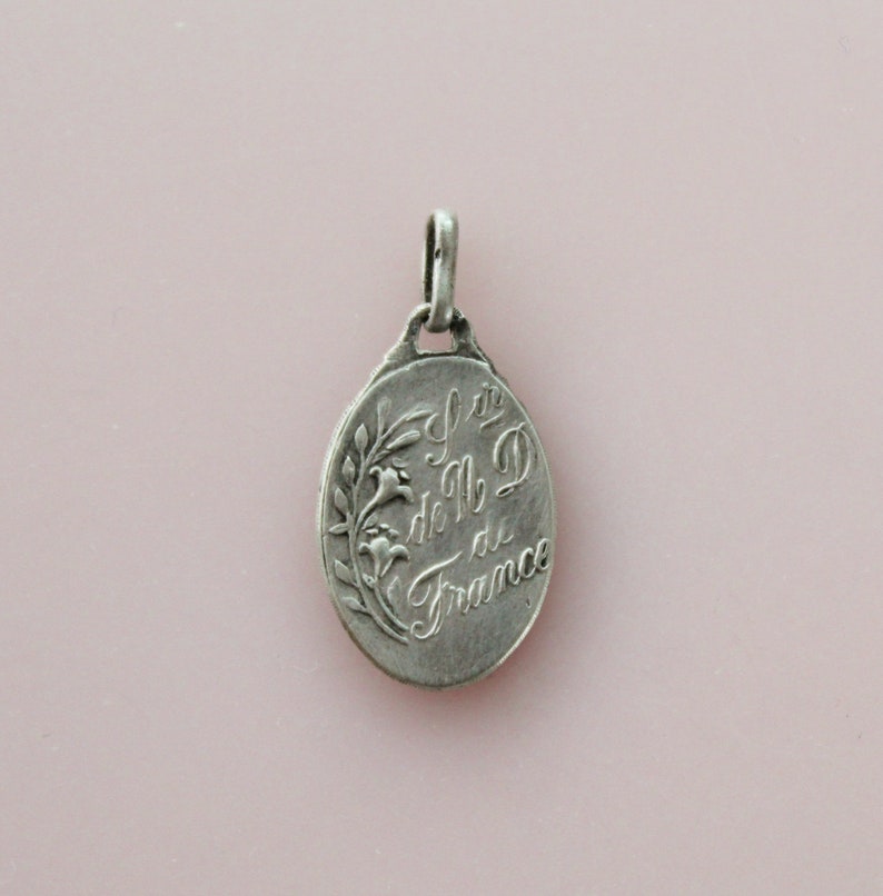 3/4" French Silver Notre Dame De France Catholic Religious Bracelet ...