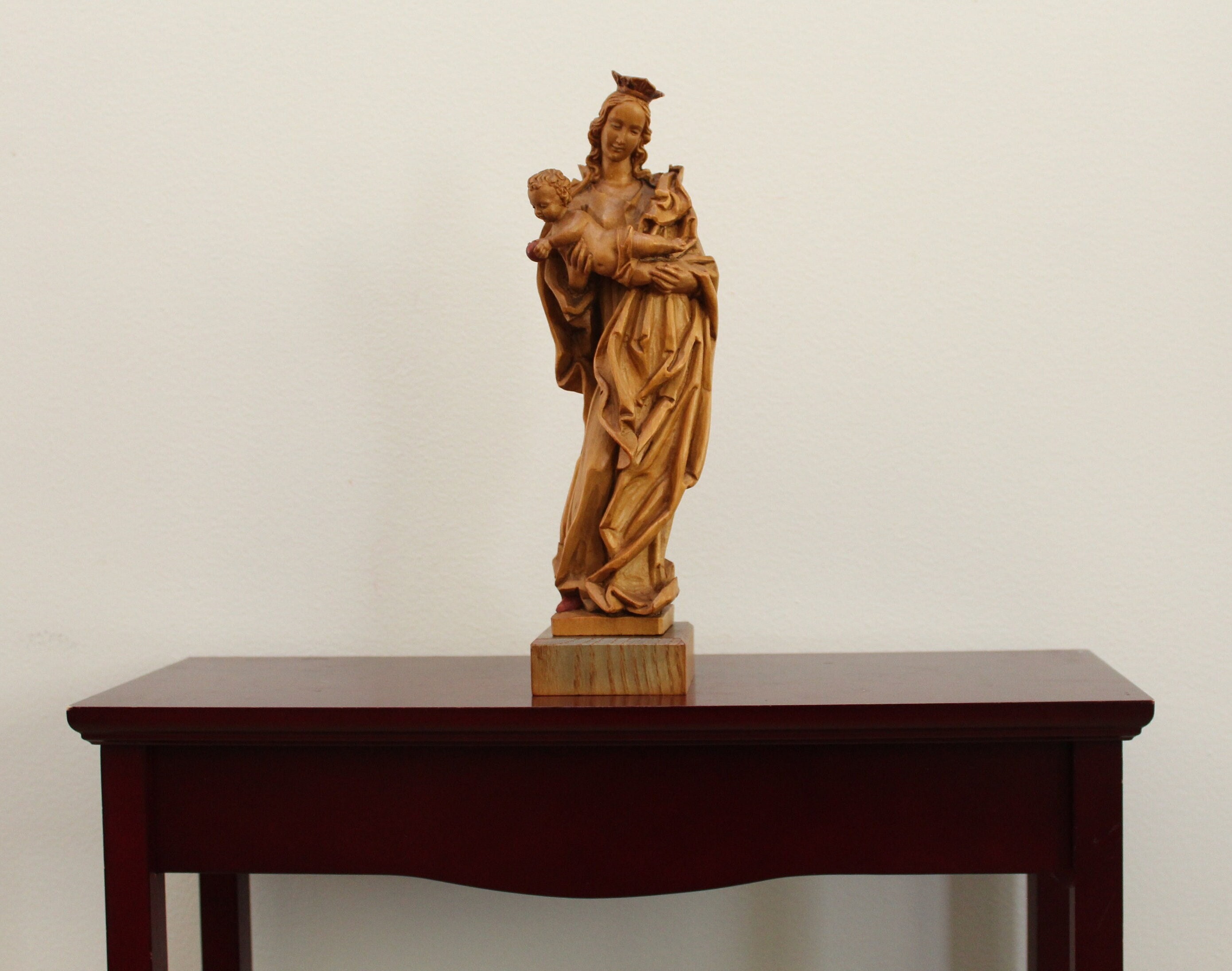 売約済」聖母マリア像 Wood Carving by ANRI Italy