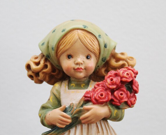 限定版【ANRI/アンリ】SaKay Kay/イタリア製/女の子の陶器置物 ANRI ITALY Hand Carved Painted Figurine Little Nanny Girl Stroller