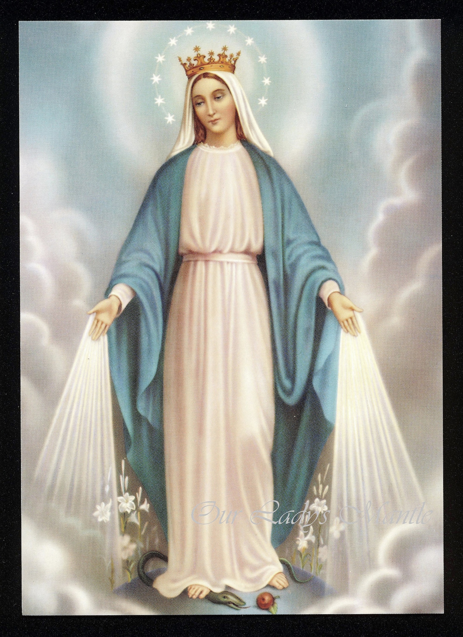 Our Lady of Grace Large Catholic Holy Card Postcard Picture Etsy