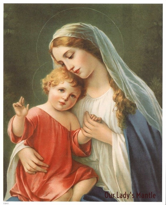 Vierge Marie Avec Lenfant Jesus Image Imprimer 8 X Etsy Vierge Marie Avec Lenfant Jesus Image Imprimer 8 X Etsy