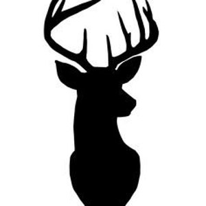 Testa di cervo Graphgan per uncinetto Graphgan Graphgan Pattern Guide PDF, Antelers Hunter Cowboy Cowgirl Deer Buck Stag Silhouette Antlers Head