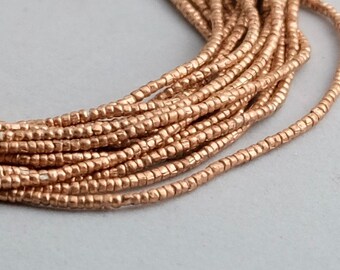 Copper Smooth Heishi Beads 3mm 24 Inch Strand