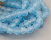 African Recycled Glass Beads Sea Glass Beads 14mm Beads SKU-RG-14-31