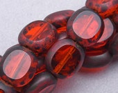 25 Czech Faceted Tab Glass Beads. CZ-412