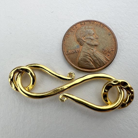 1 S-hook Gold Plated Clasp CL-44 - Etsy