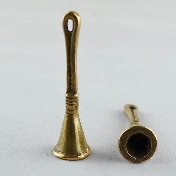 Naga Gold Plated Pendant. 42x13mm naga bell pendant. Boho Ethnic Jewelry Making Supplies SKU-PEN-35