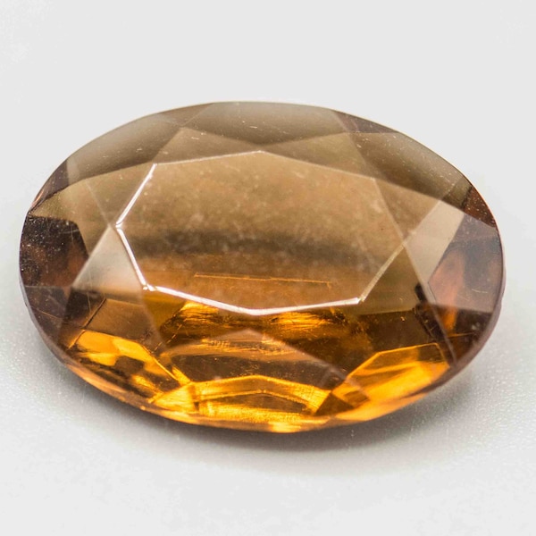 Vintage Topaz Oval Faceted Glass Stone 25x14mm SKU-GLST-2