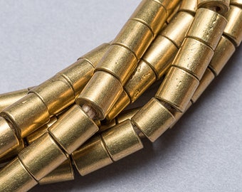 110 Brass 5mm Tube Beads. MB-264