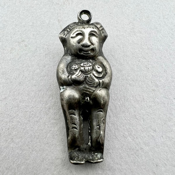 Antique Silver Boy Amulet Pendant from China. TB-3434