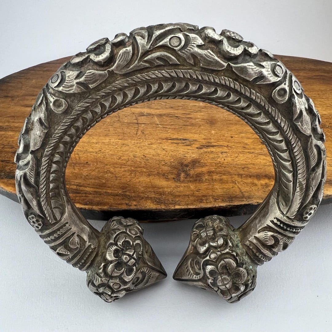 Jumbo Yemen Silver Bangle. SKU-TB-721 - Etsy