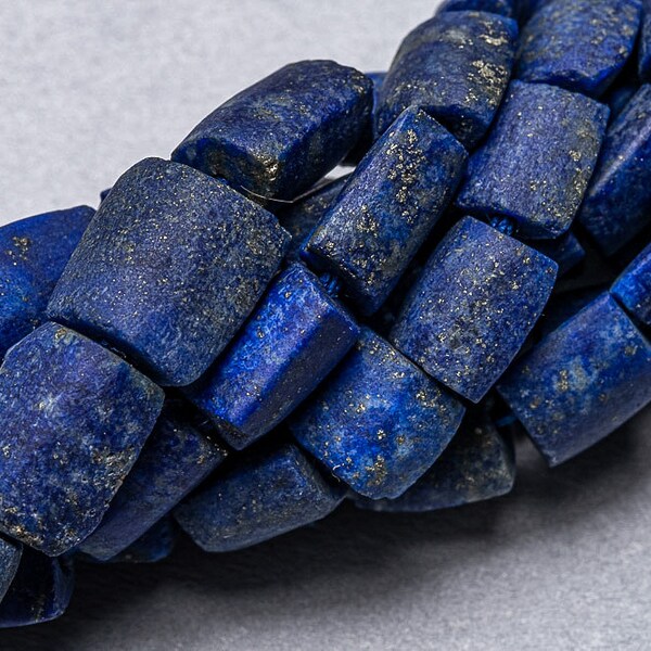 Natural Lapis Beads. Rectangle Lapis Lazuli Beads. GM-384