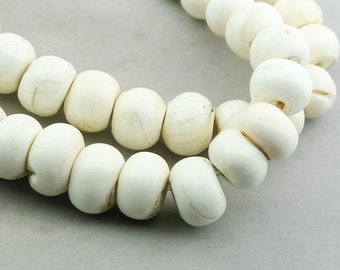 68 Conch Shell Beads from Nepal. 39” long strand Home Decor Bead. SHELL-53