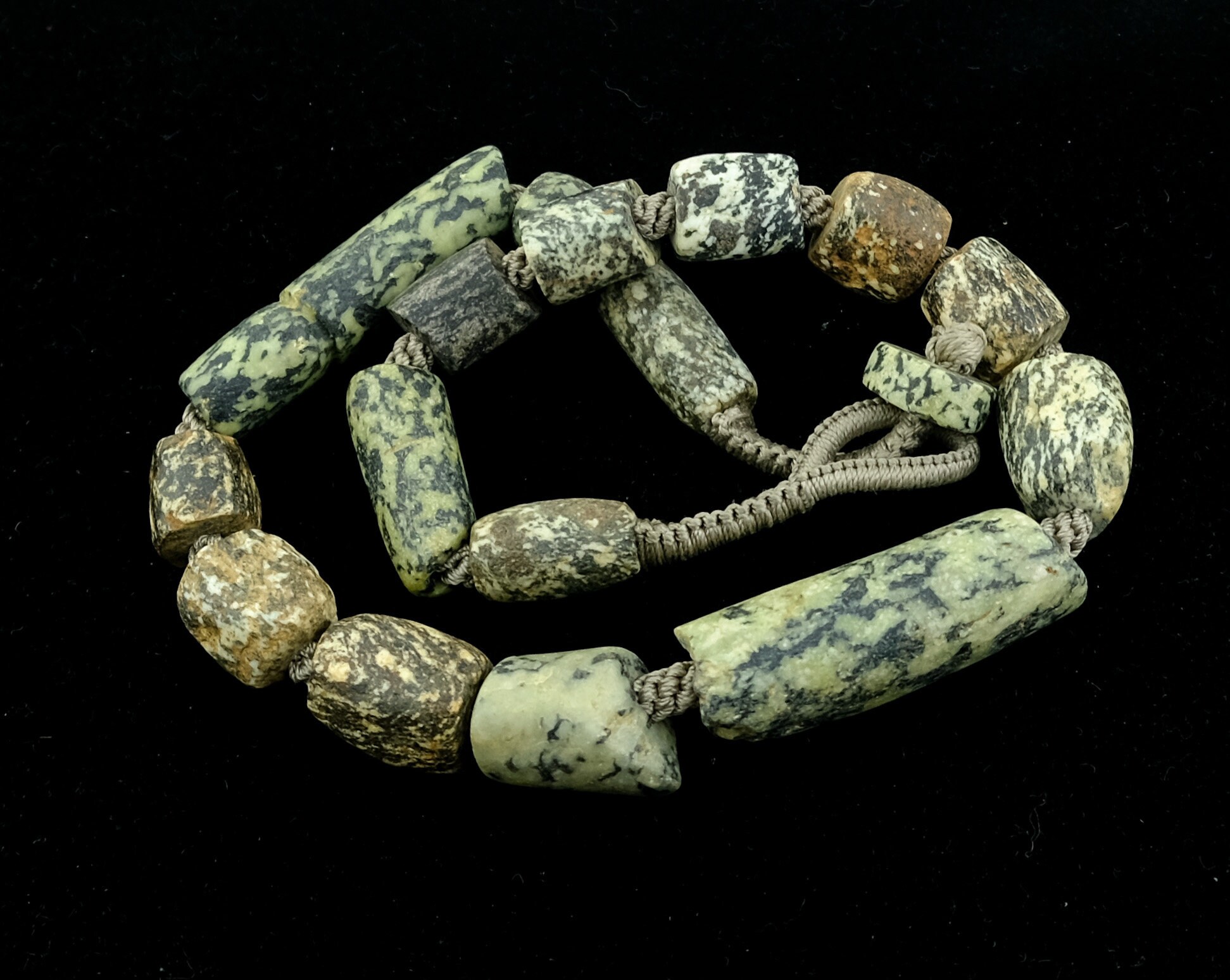 Reserved listing for j only Antique Granite Gneiss Beads.  1200AD Excavated Ancient Mali Beads. TB-3174