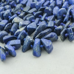 Natural Lapis Lazuli Beads. Organic Large Matte Lapis Nugget Beads. GM-227