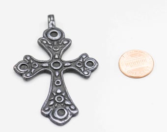Gunmetal Patterned Cross SKU-127