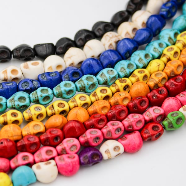 Sugar skull beads etsy