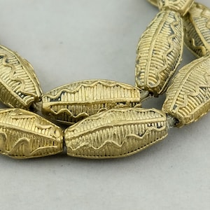 African Brass Beads. Baule Ghana Ethnic Metal Beads. MB-211