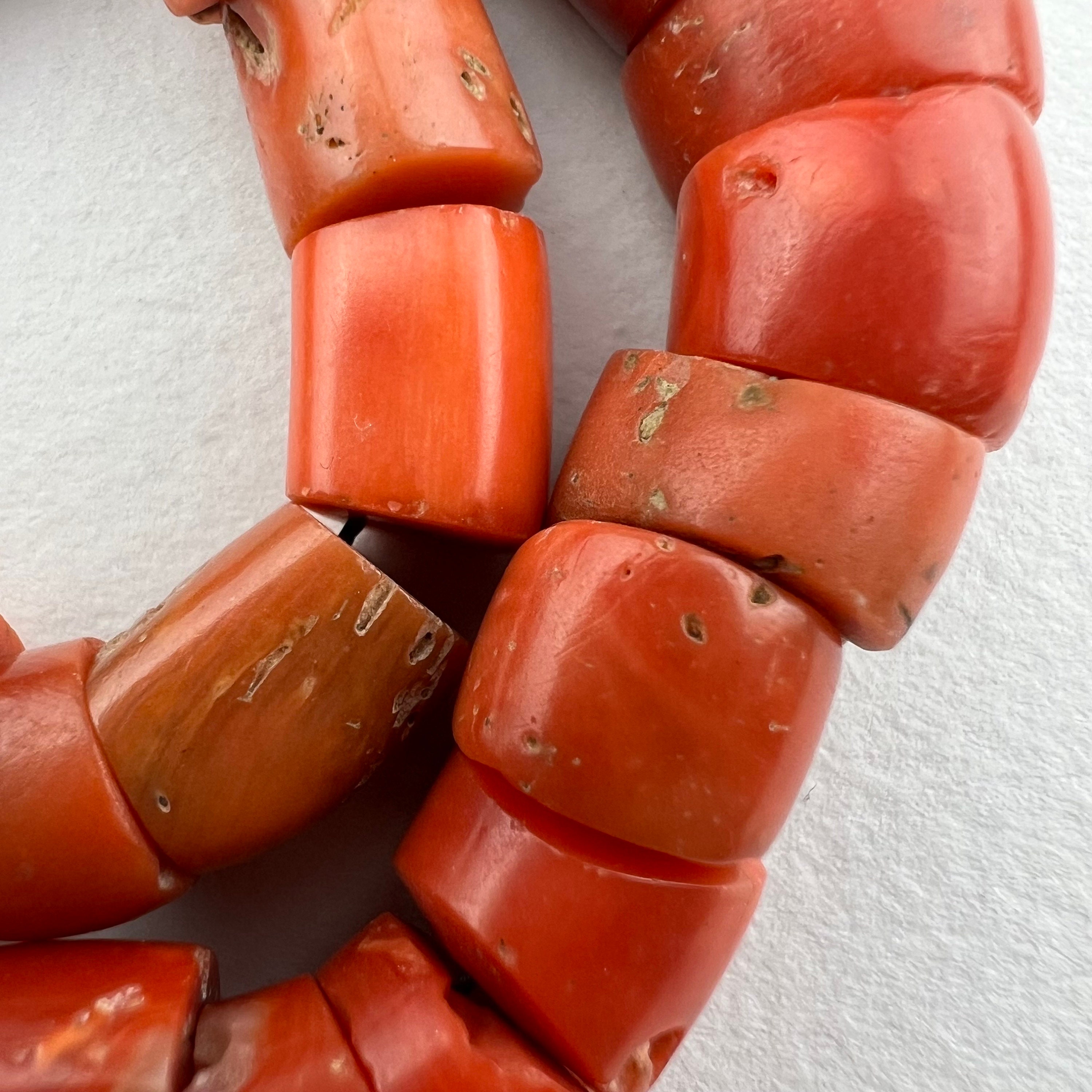 Antique coral beads best sale