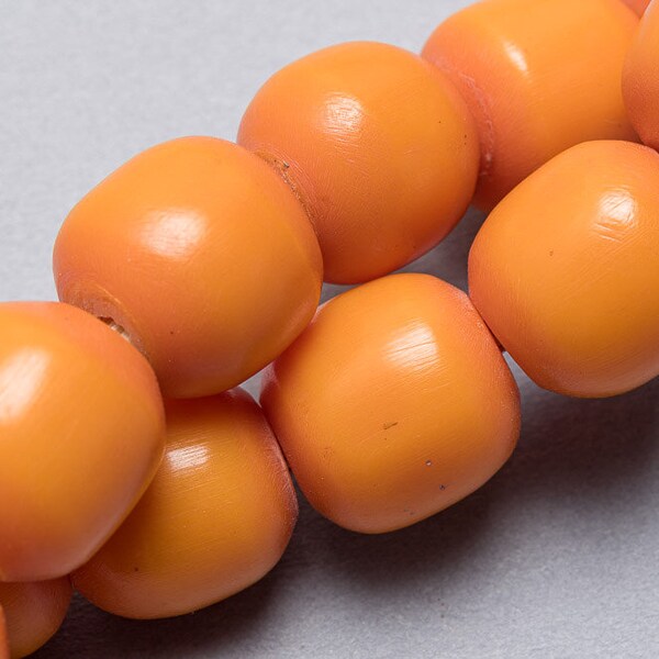 50 African Copal Amber Beads.15mm  Resin Faux Amber Beads. TBW-204-LT