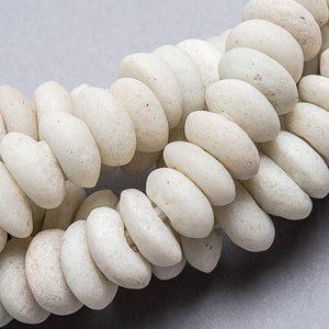Recycled Glass Beads. 14mm Krobo African Recycled Glass Beads. Beach Glass Beads. RG12-59