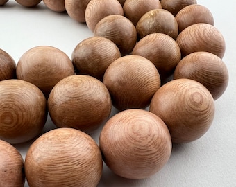 Jumbo Wood Beads. 25mm Rosewood Beads. Wood-21