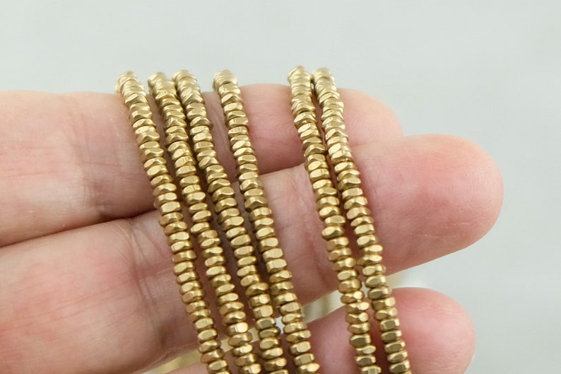 230 Faceted Brass Square Beads. 3mm Square Metal Spacer Beads. Etsy