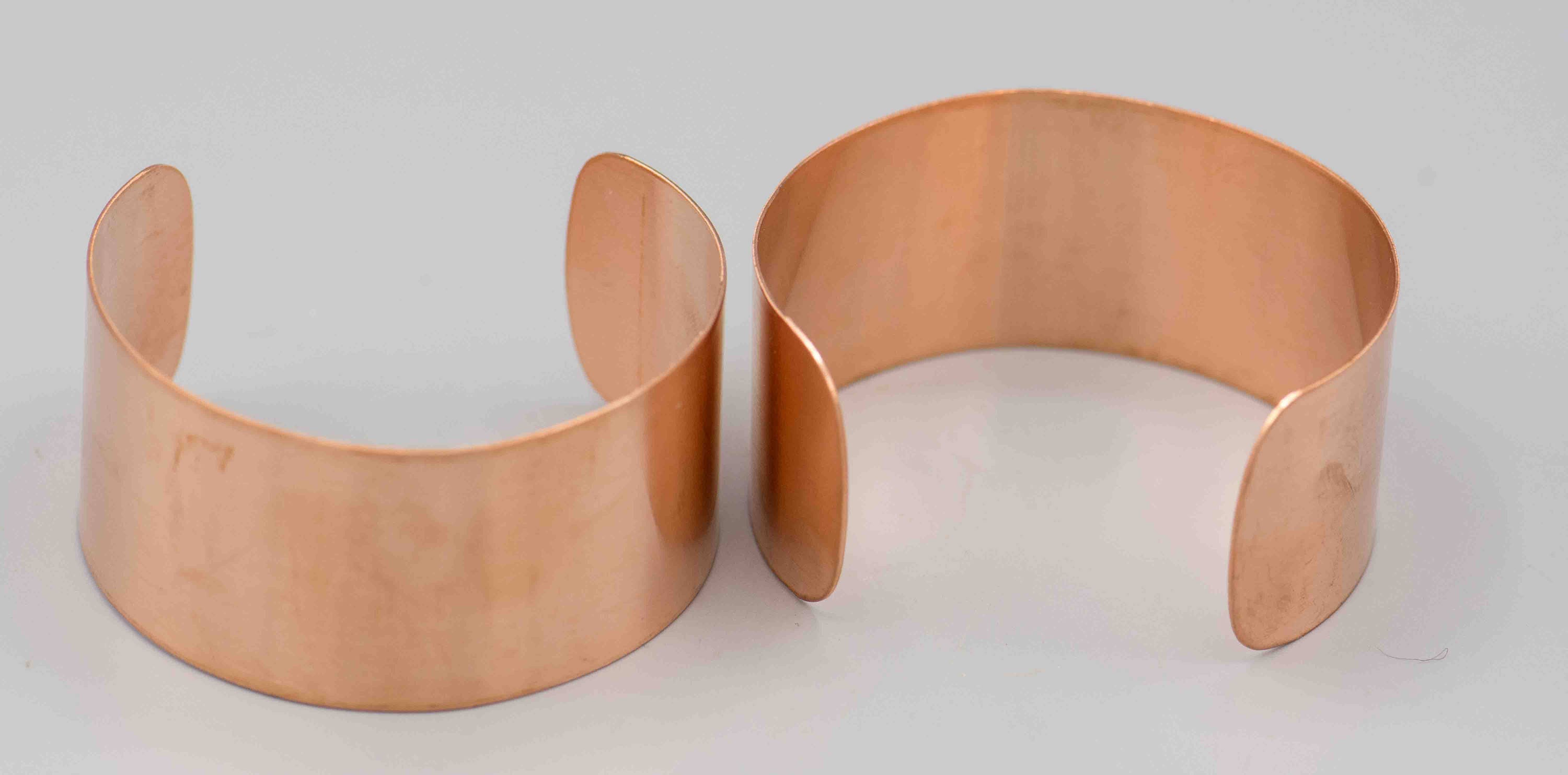 Raw 24 Gauge Copper Bracelet Blanks 6x1 (5/Pack)- No Holes