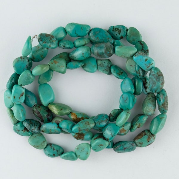 Natural Turquoise Beads, Blue Turquoise Nugget Beads. GM-24-T